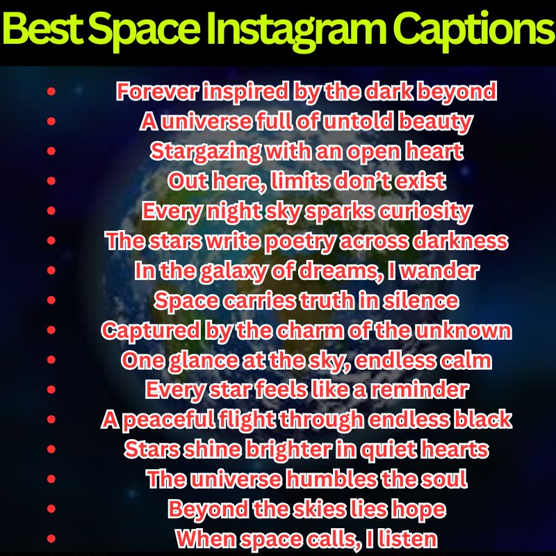 Best Space Instagram Captions
