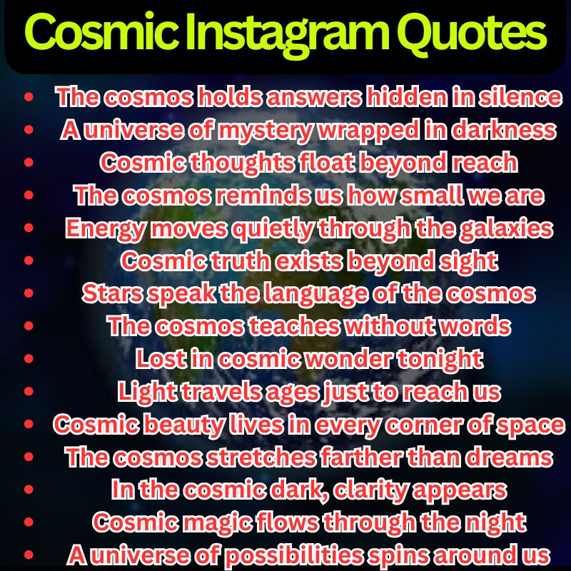 Cosmic Instagram Quotes