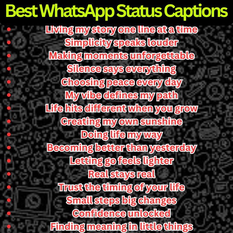 Best WhatsApp Status Captions