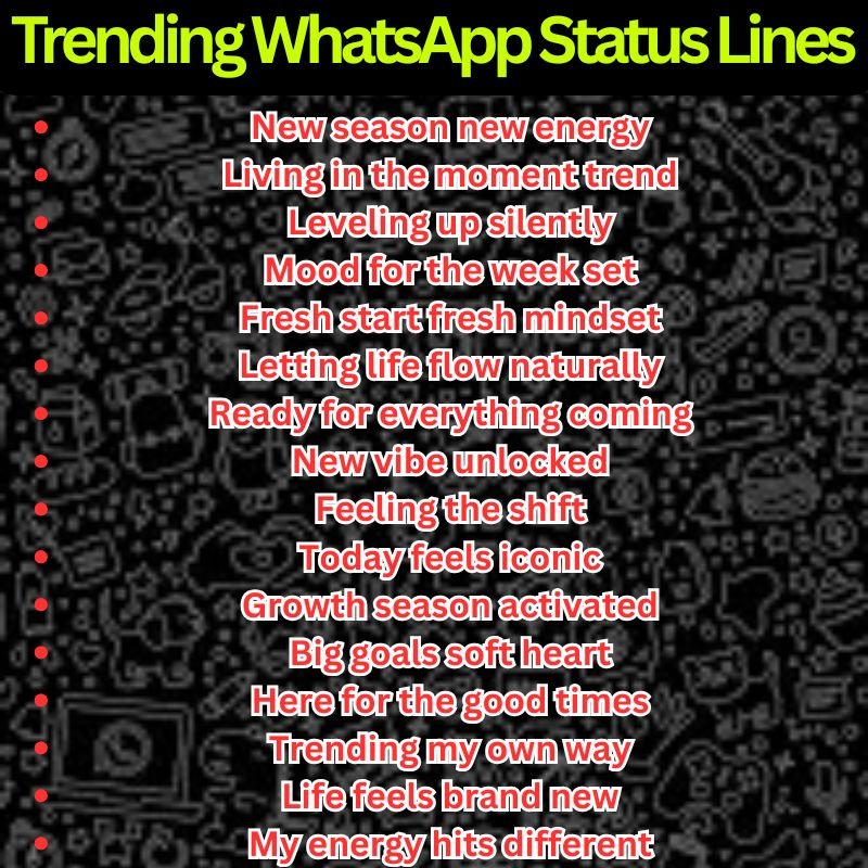 Trending WhatsApp Status Lines