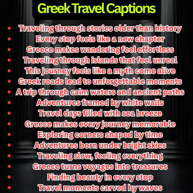 Greek Travel Captions
