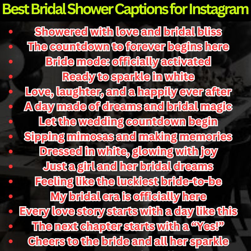Best Bridal Shower Captions for Instagram
