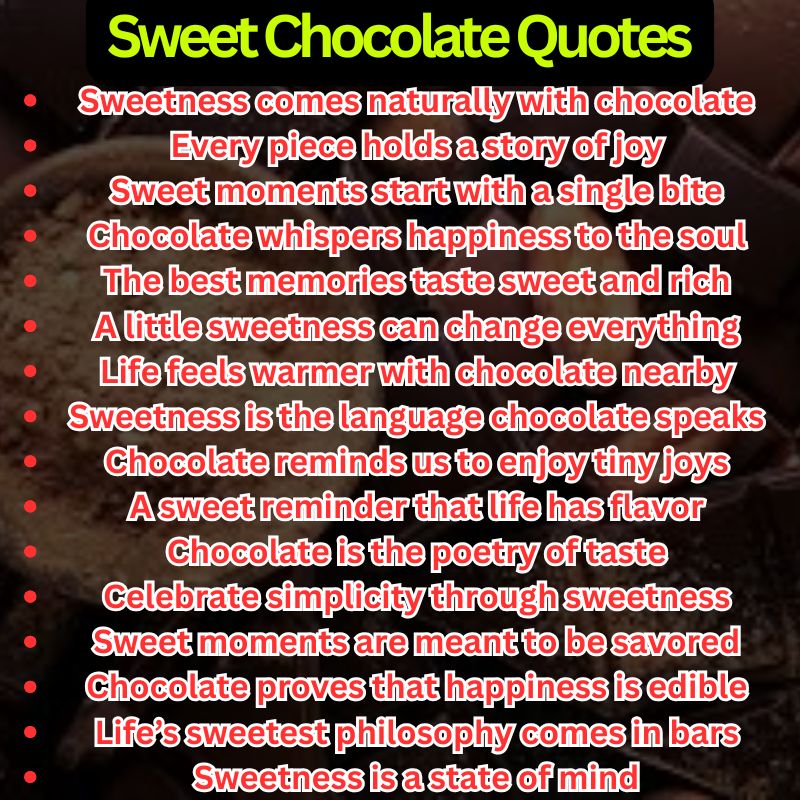 Sweet Chocolate Quotes