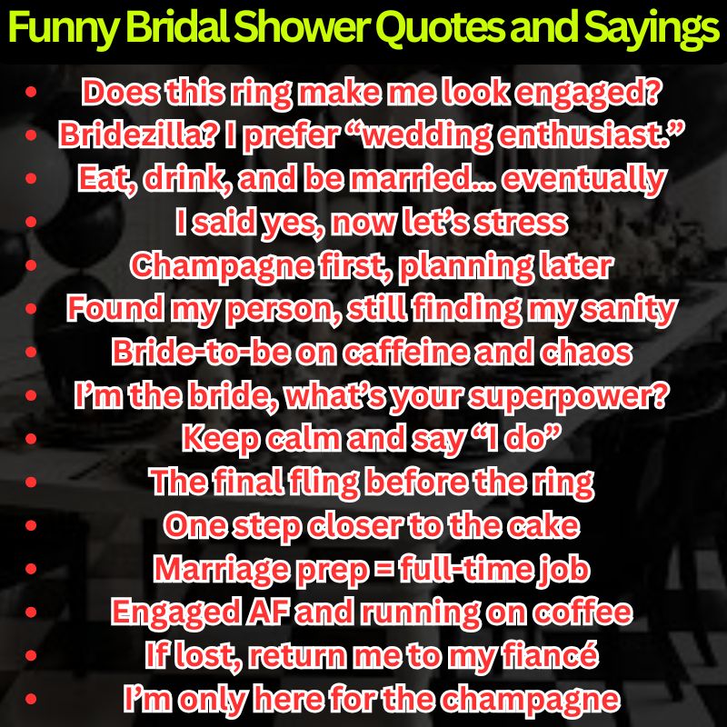Funny Bridal Shower Quotes and Sayings