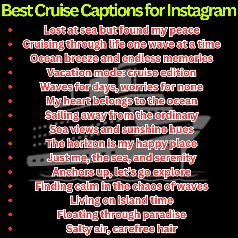 Best Cruise Captions for Instagram