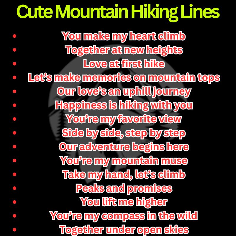 Cute Mountain Hiking Lines