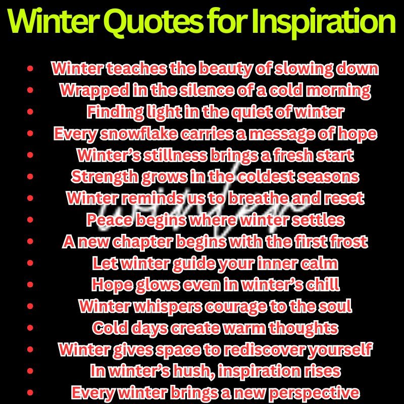 Winter Quotes for Inspiration