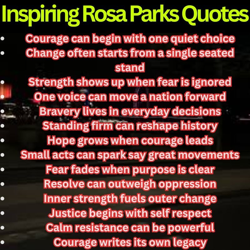 Inspiring Rosa Parks Quotes