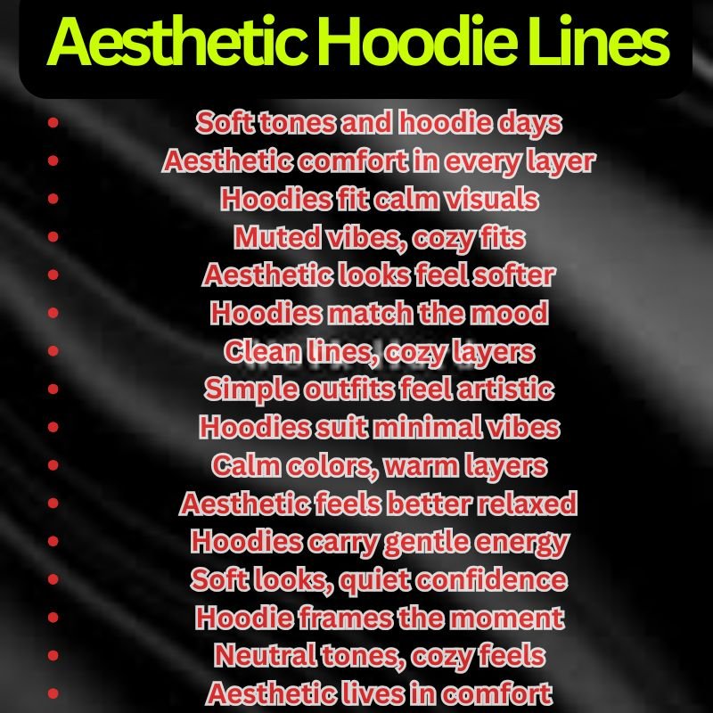 Aesthetic Hoodie Lines