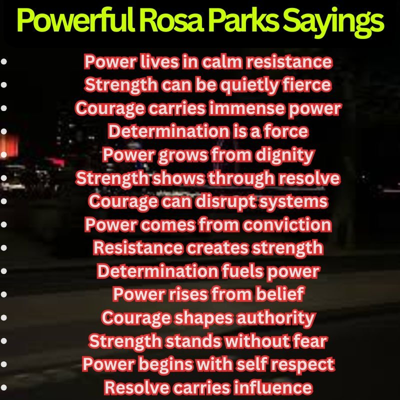Powerful Rosa Parks Sayings
