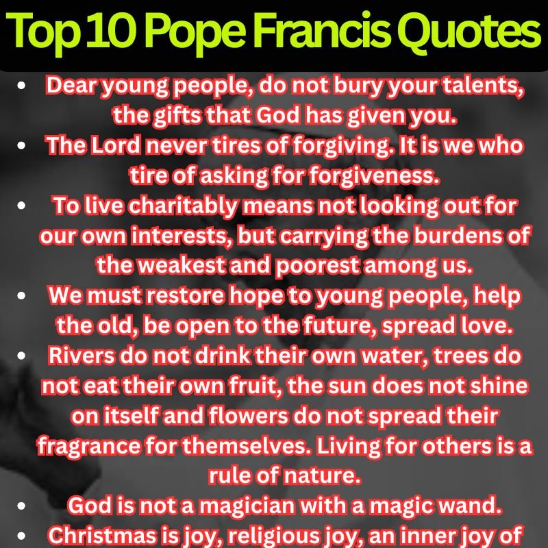 Top 10 Pope Francis Quotes