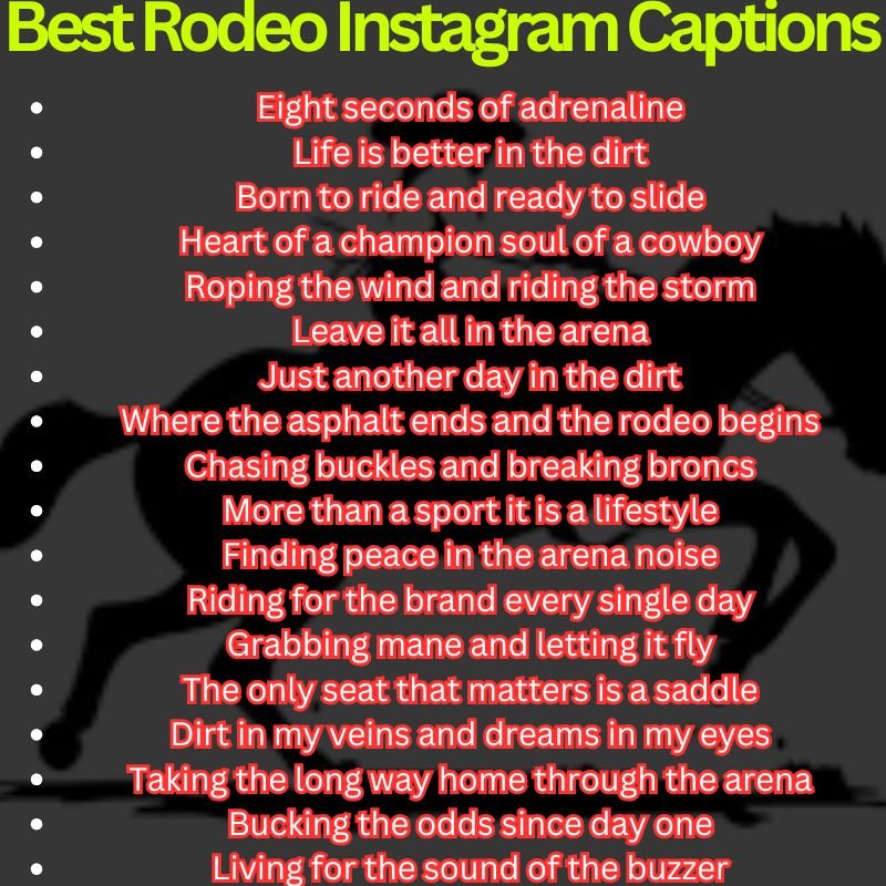 Best Rodeo Instagram Captions