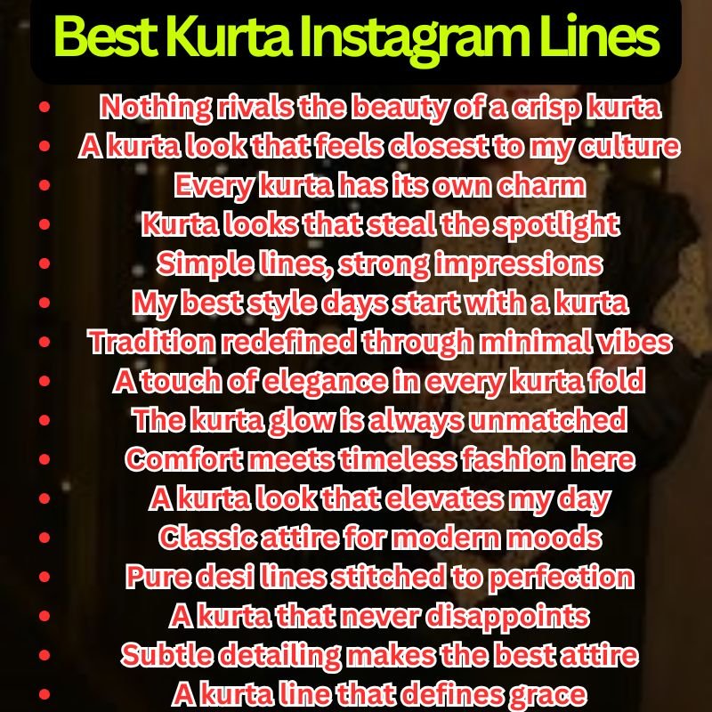 Best Kurta Instagram Lines