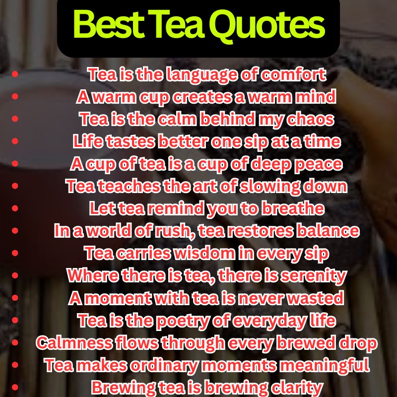 Best Tea Quotes