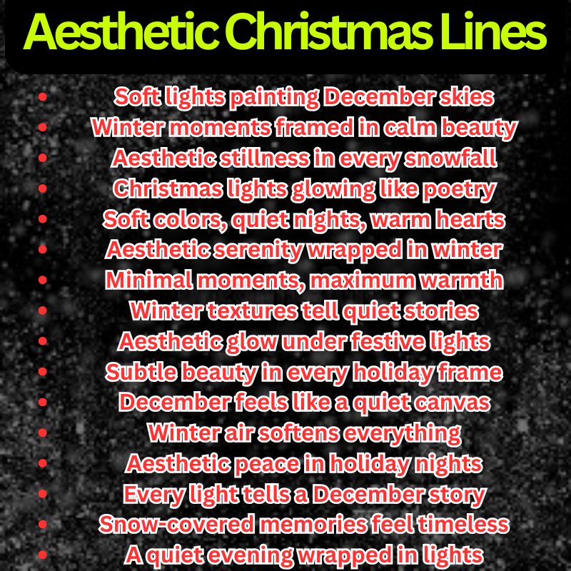 Aesthetic Christmas Lines