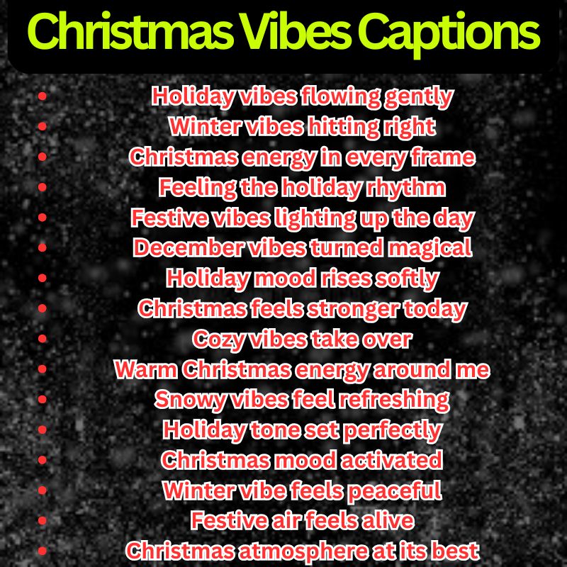 Christmas Vibes Captions