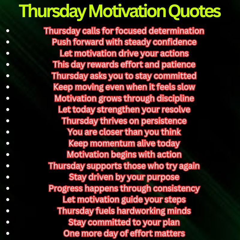 Thursday Motivation Quotes