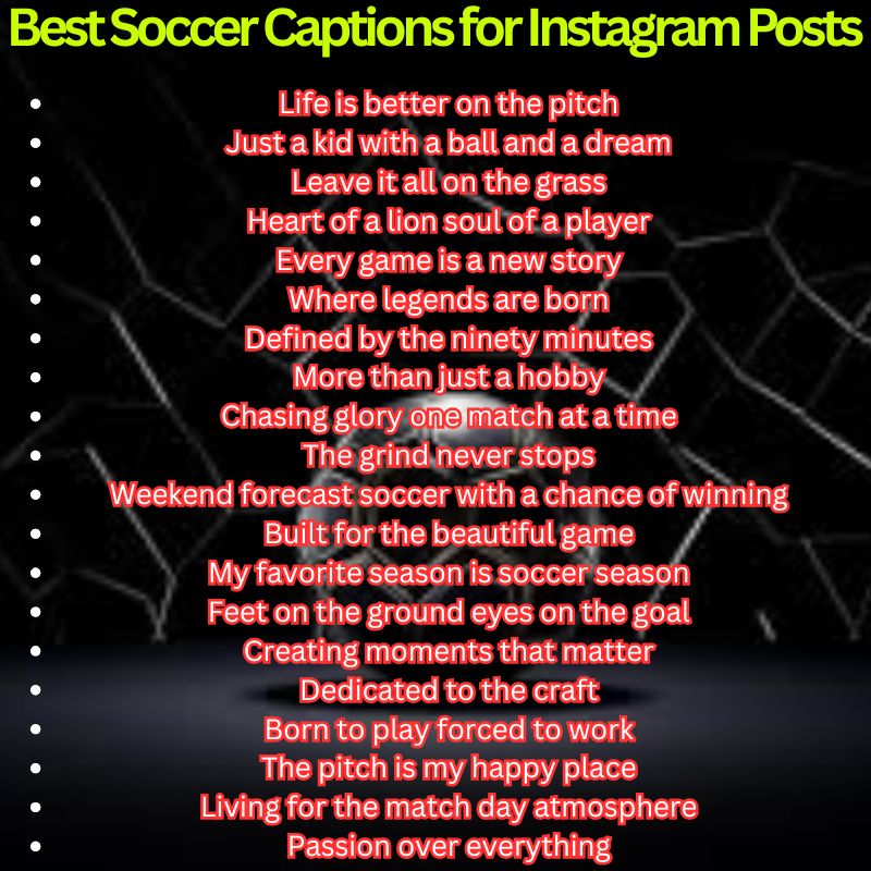 Best Soccer Captions for Instagram Posts