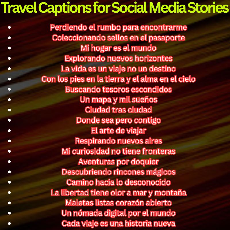 Travel Captions for Social Media Stories