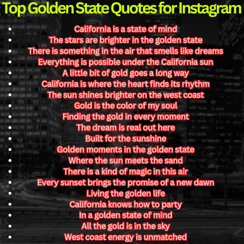 Top Golden State Quotes for Instagram