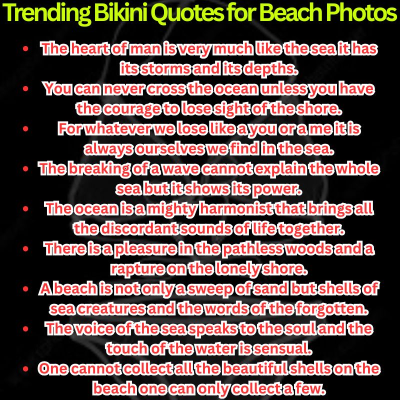 Trending Bikini Quotes for Beach Photos