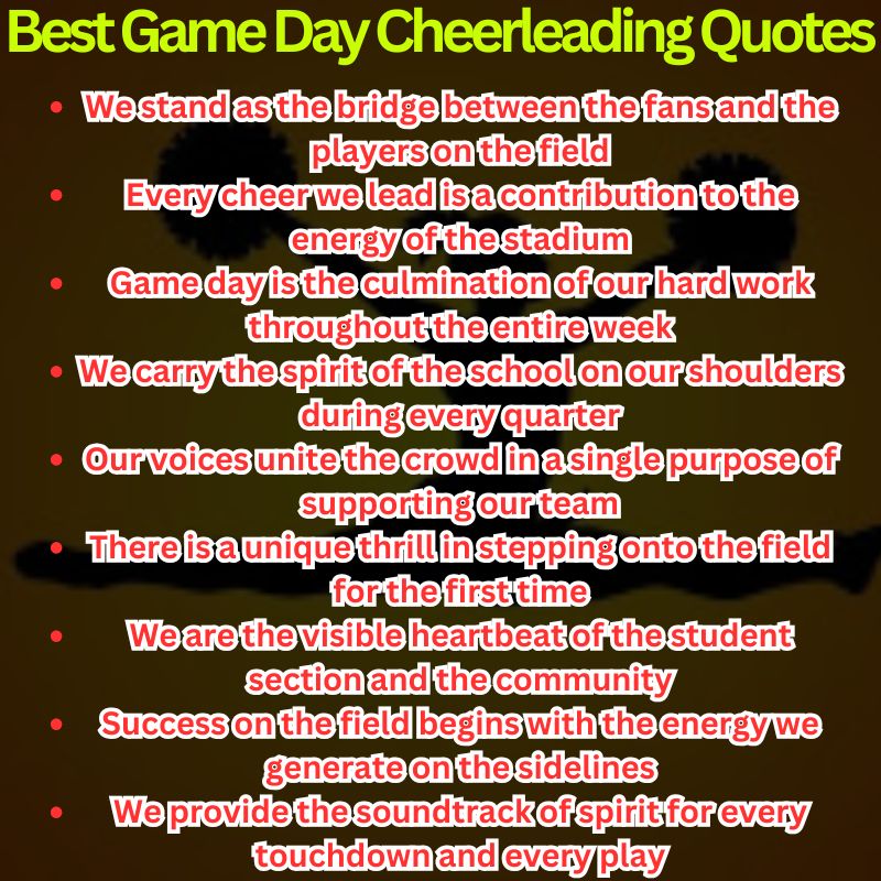 Best Game Day Cheerleading Quotes