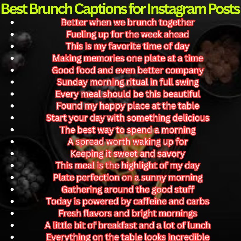 Best Brunch Captions for Instagram Posts