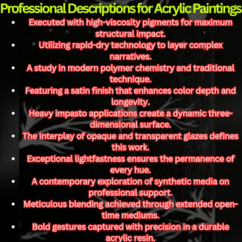 Professional Descriptions for Acrylic Paintings