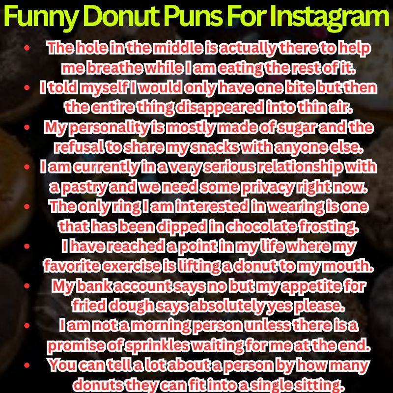 Funny Donut Puns For Instagram