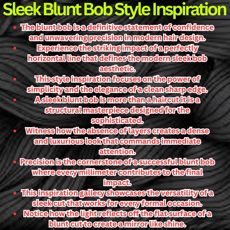 Sleek Blunt Bob Style Inspiration