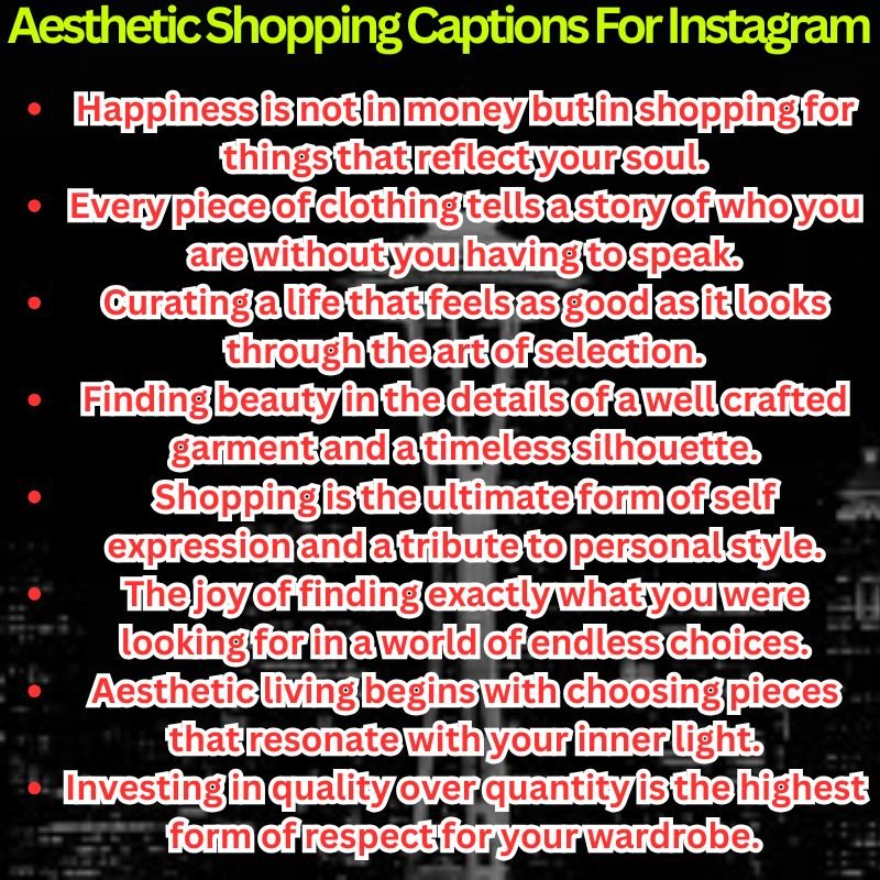 Best Aesthetic Shopping Captions For Instagram