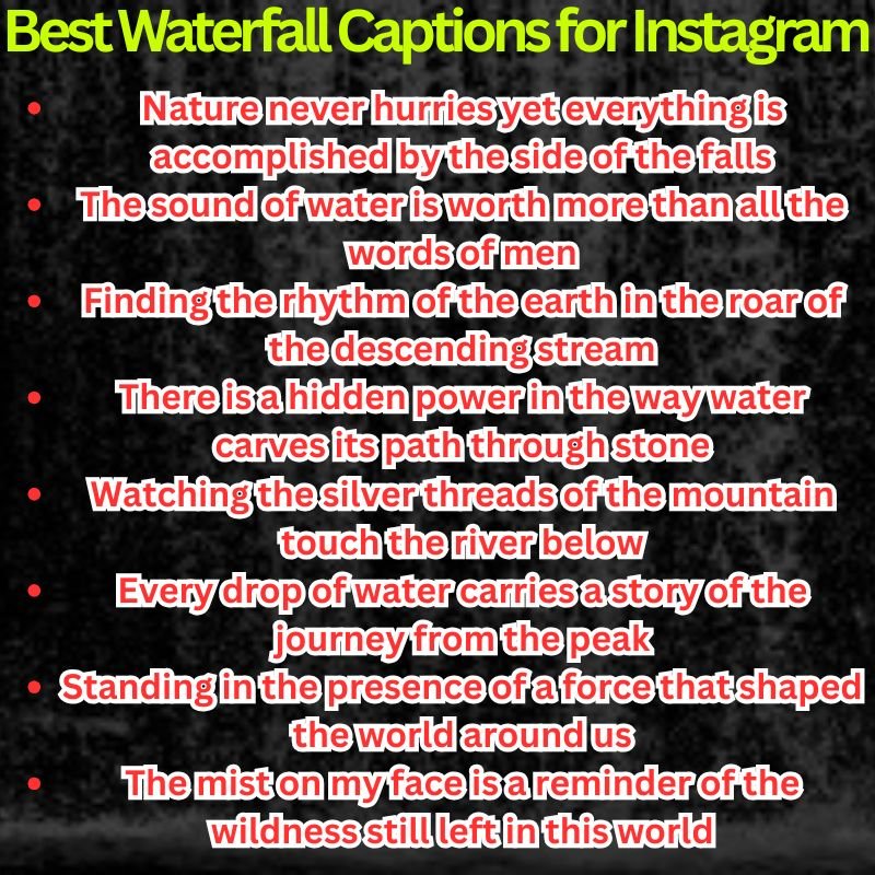 Best Waterfall Captions for Instagram