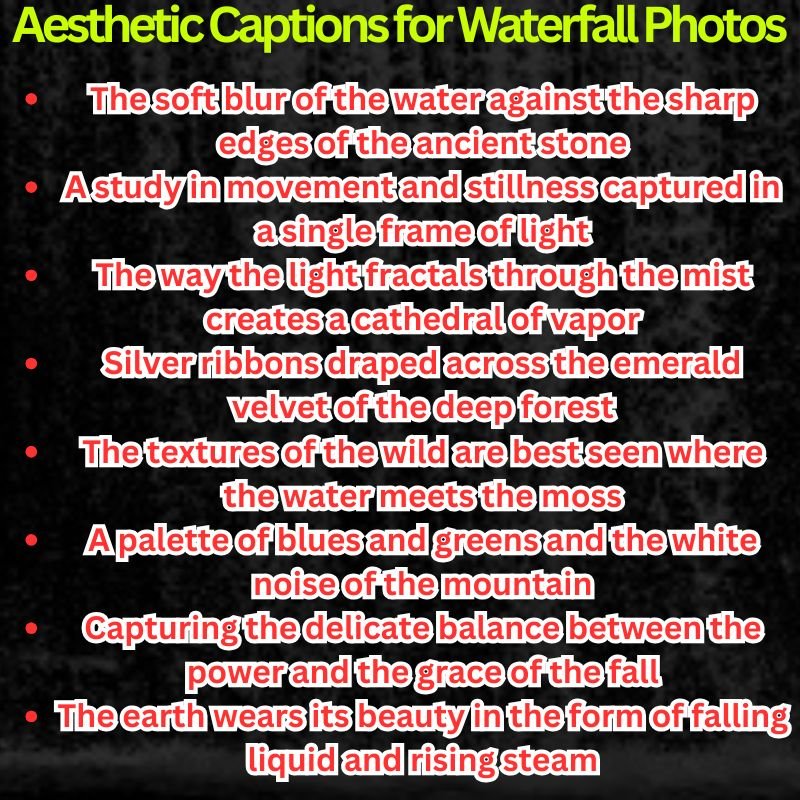 Aesthetic Captions for Waterfall Photos