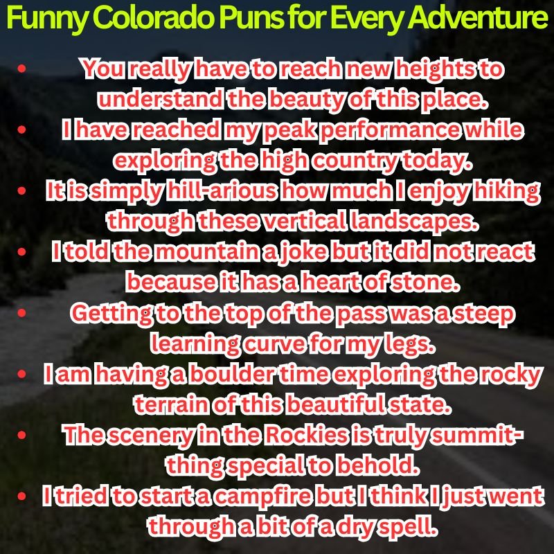 Funny Colorado Puns for Every Adventure