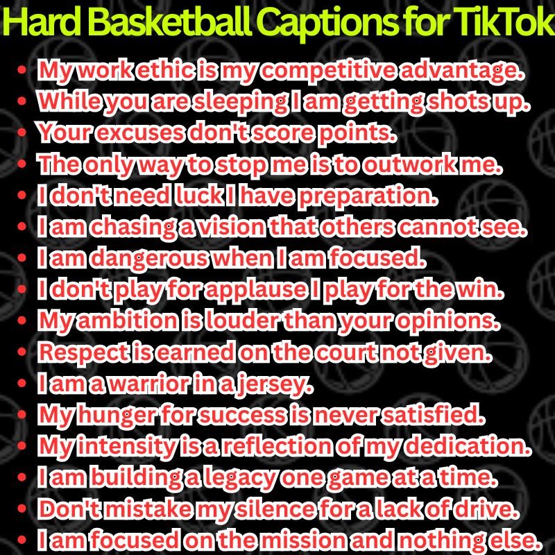Hard Basketball Captions for TikTok