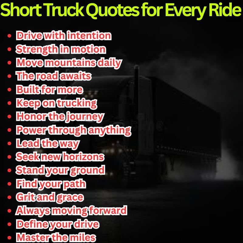 Short Truck Quotes for Every Ride