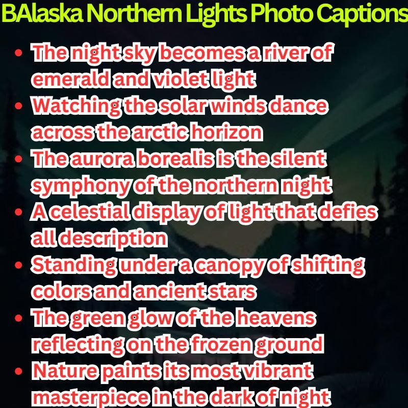 Breathtaking Alaska Northern Lights Photo Captions