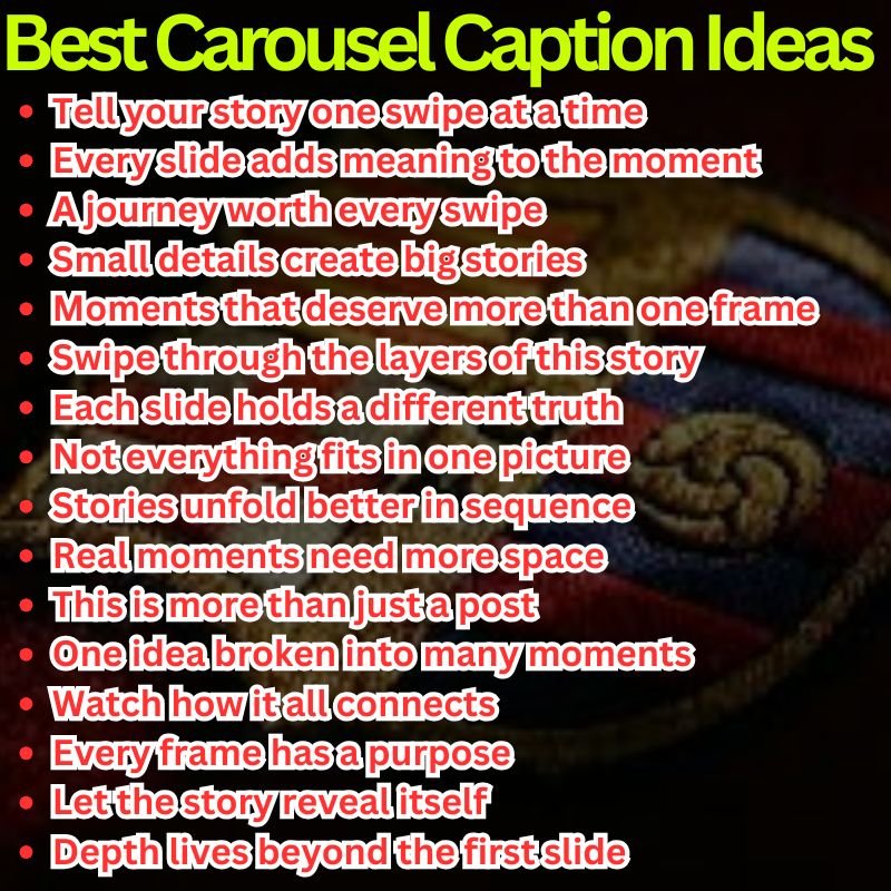Best Carousel Caption Ideas