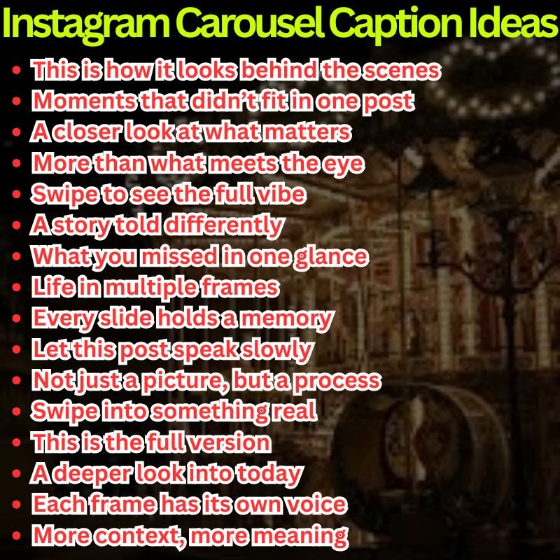 Instagram Carousel Caption Ideas