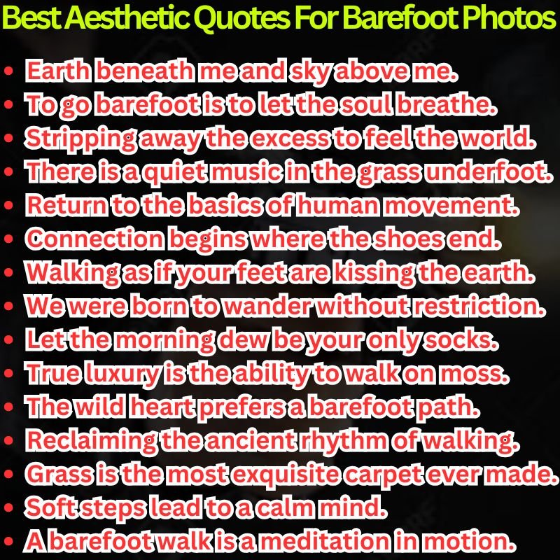 Best Aesthetic Quotes For Barefoot Photos