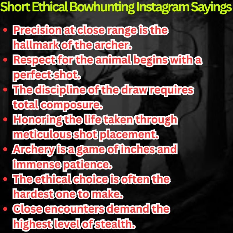 Short Ethical Bowhunting Instagram Sayings