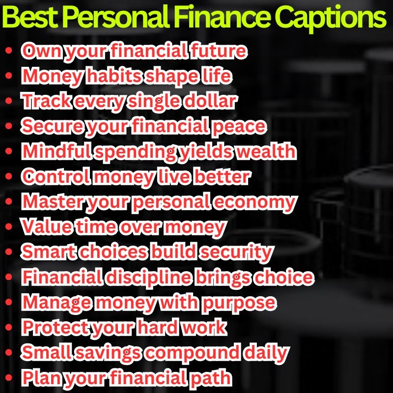 Best Personal Finance Captions
