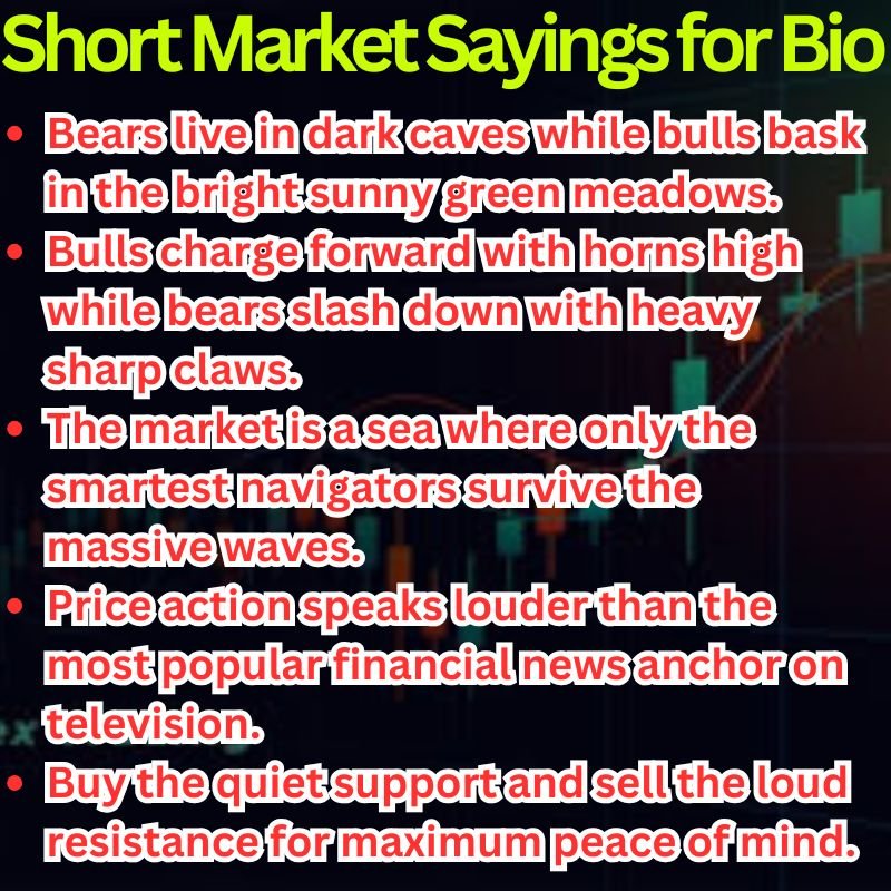 Short Market Sayings for Bio