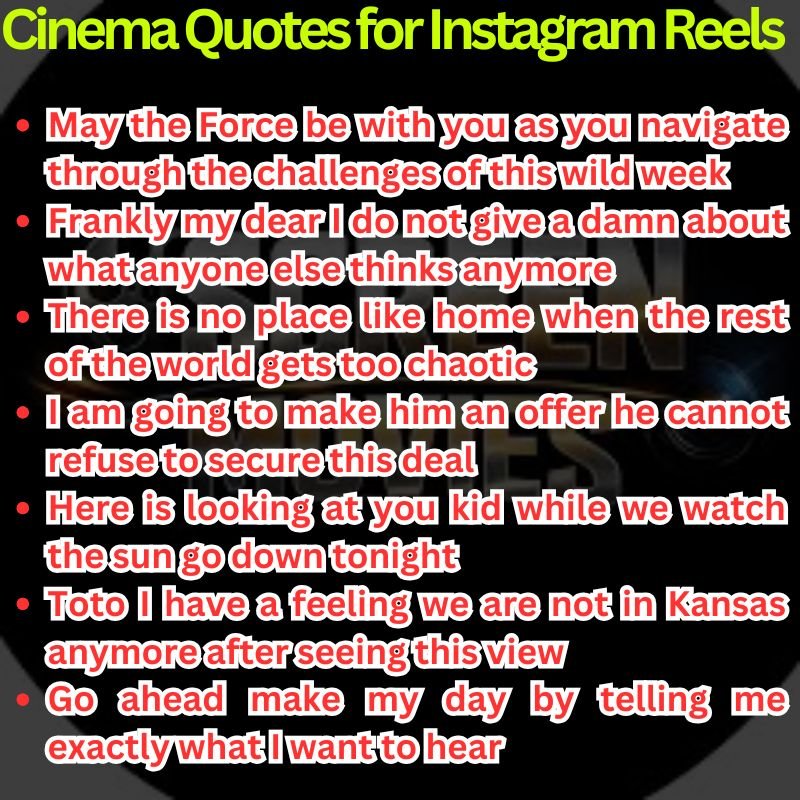 Cinema Quotes for Instagram Reels