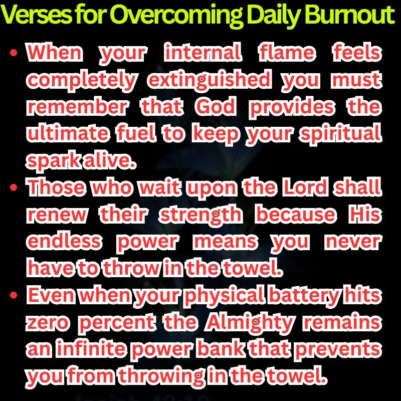 Verses for Overcoming Daily Burnout