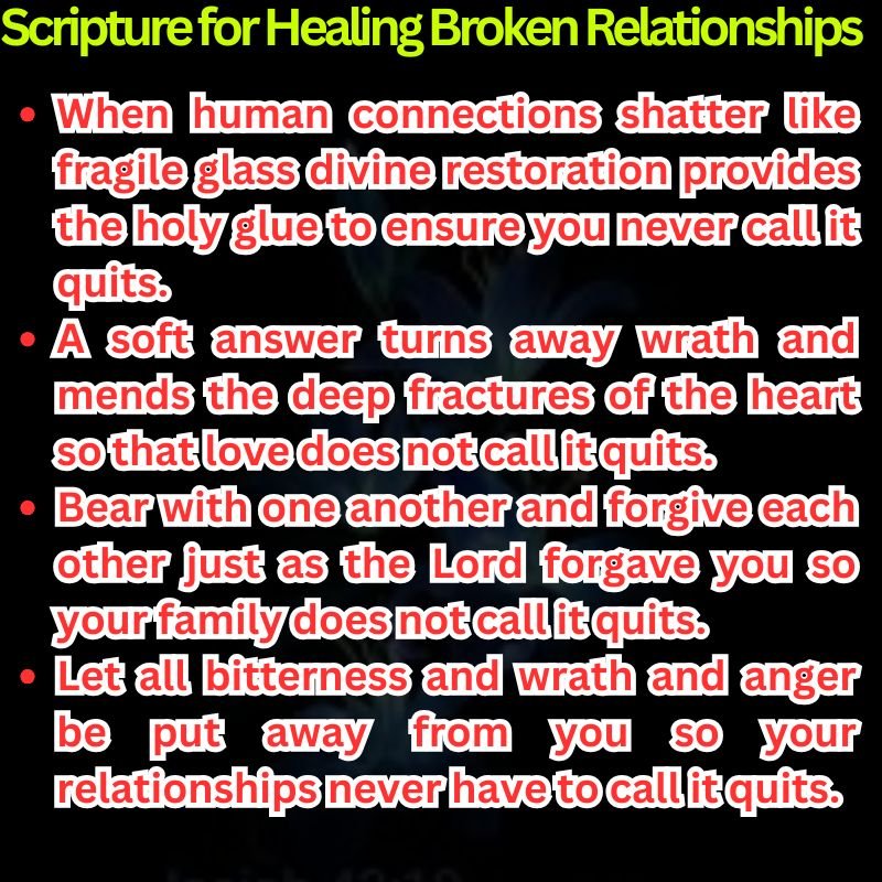 Scripture for Healing Broken Relationships