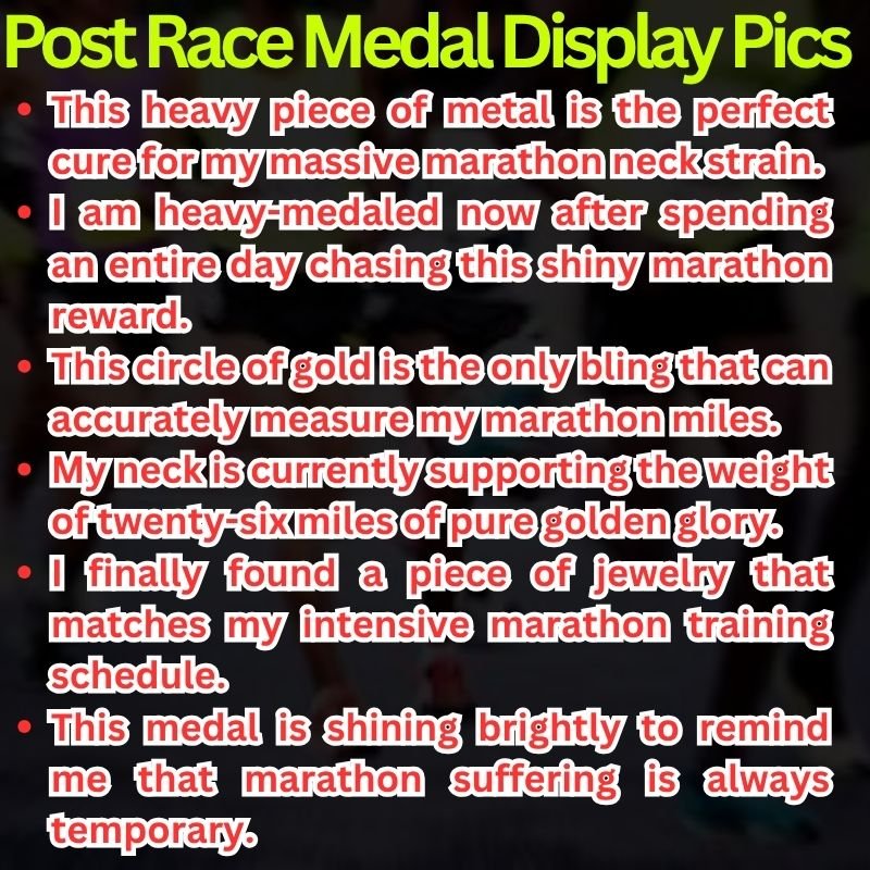 Post Race Medal Display Pics