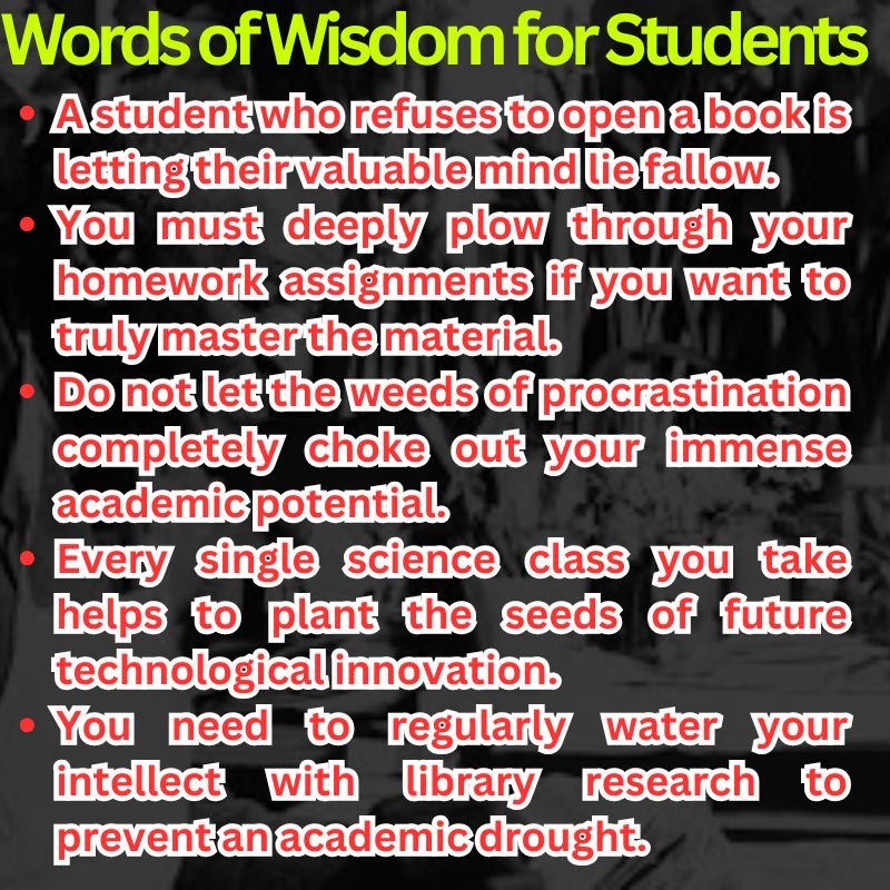 Words of Wisdom for Students