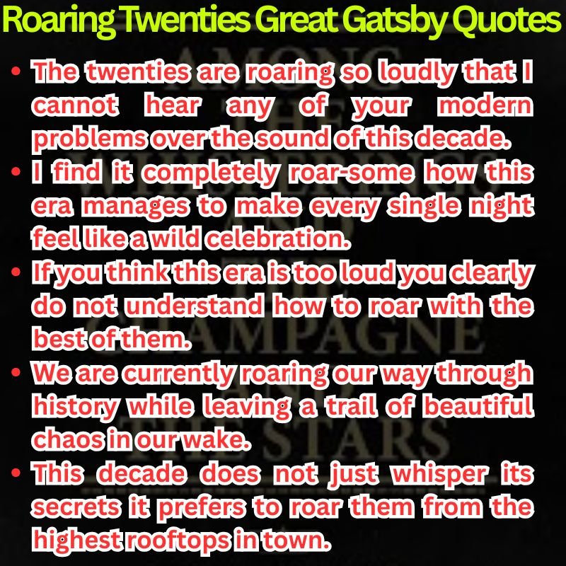 Roaring Twenties Great Gatsby Quotes