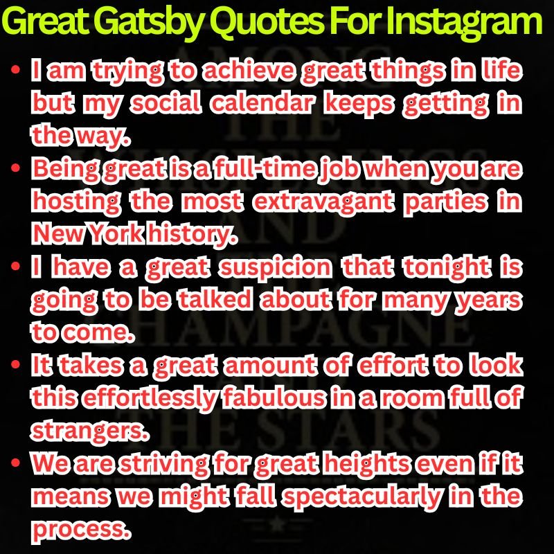 Great Gatsby Quotes For Instagram